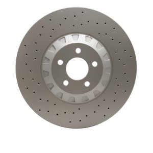 Ford Mustang Brake Rotor (1) - Right Front - R1 Concepts - GeoSPEC Coated Rotor - Drilled - `16-`18